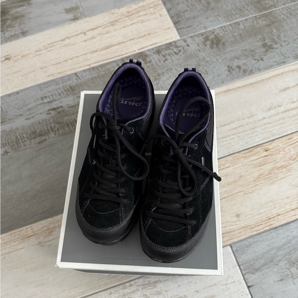 Dansko Women's Sneakers in Black with Purple Highlights